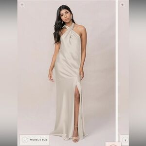 Revelry Athena dress in Soft Champagne size 10